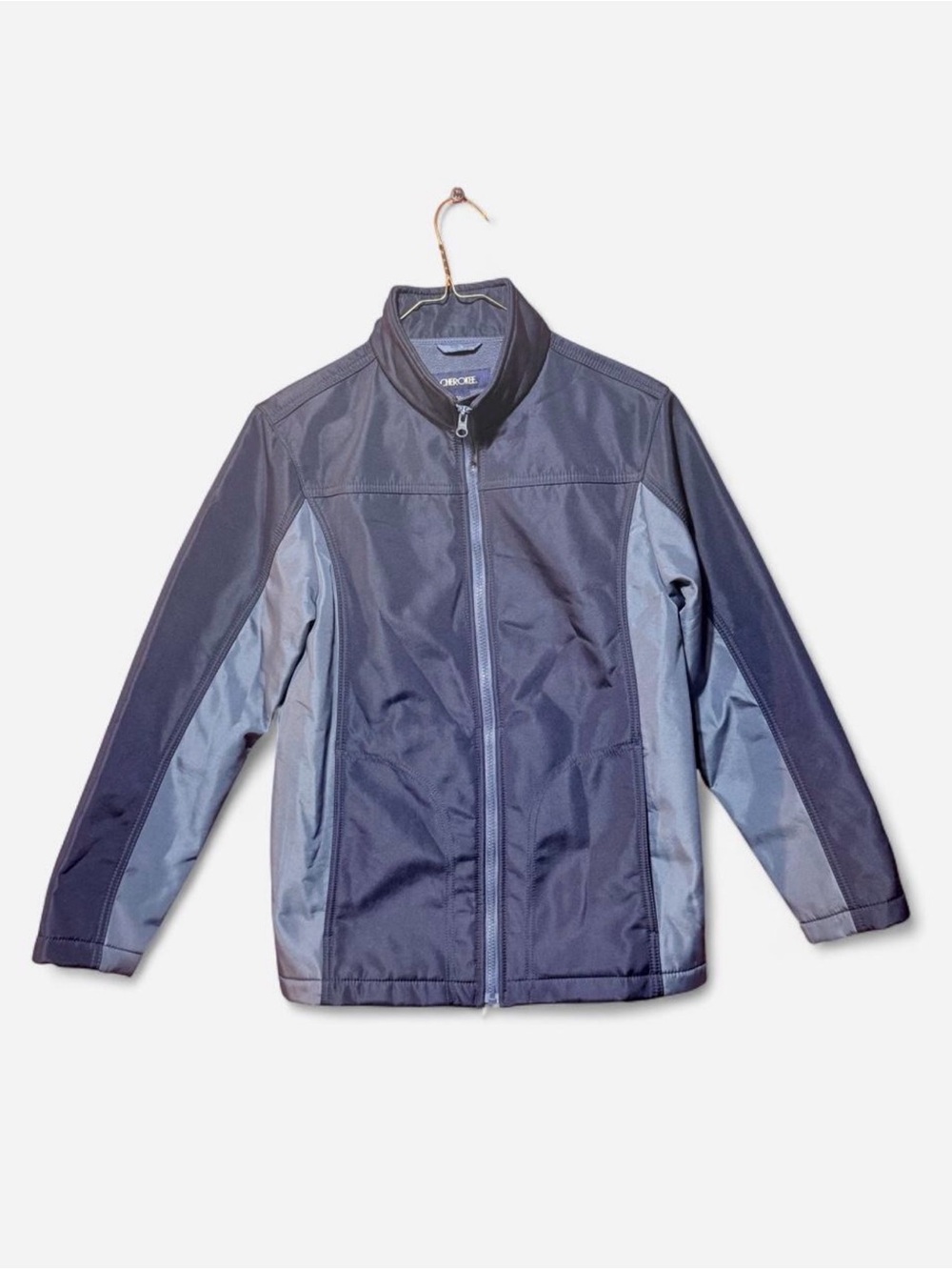 Cherokee Two-Tone Navy and Light Gray Windbreaker Jacket